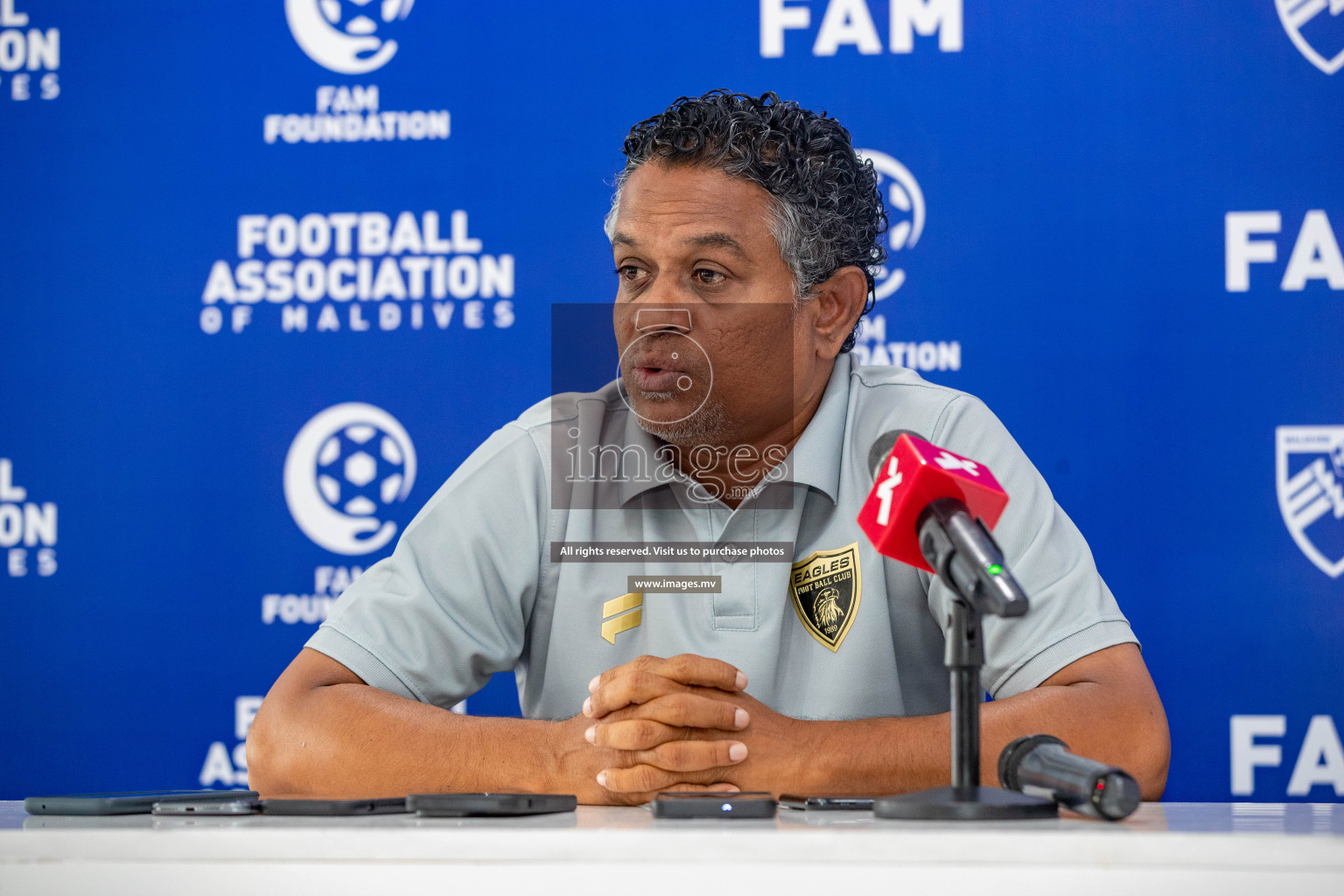 Charity Shield 2023 Pre Match Press Conference held in National Football Stadium, Male', Maldives Photos: Nausham Waheed / Images.mv