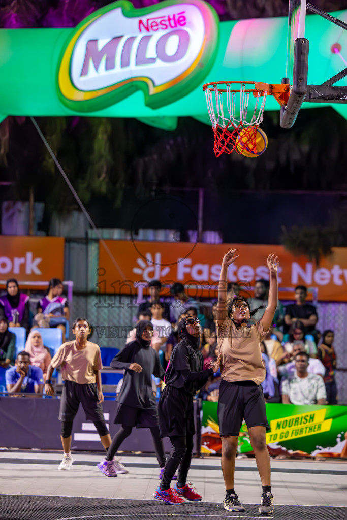 Final Day of MILO Ramadan 3x3 Challenge 2024 was held in Ekuveni Outdoor Basketball Court at Male', Maldives on Tuesday, 19th March 2024.
Photos: Ismail Thoriq / images.mv