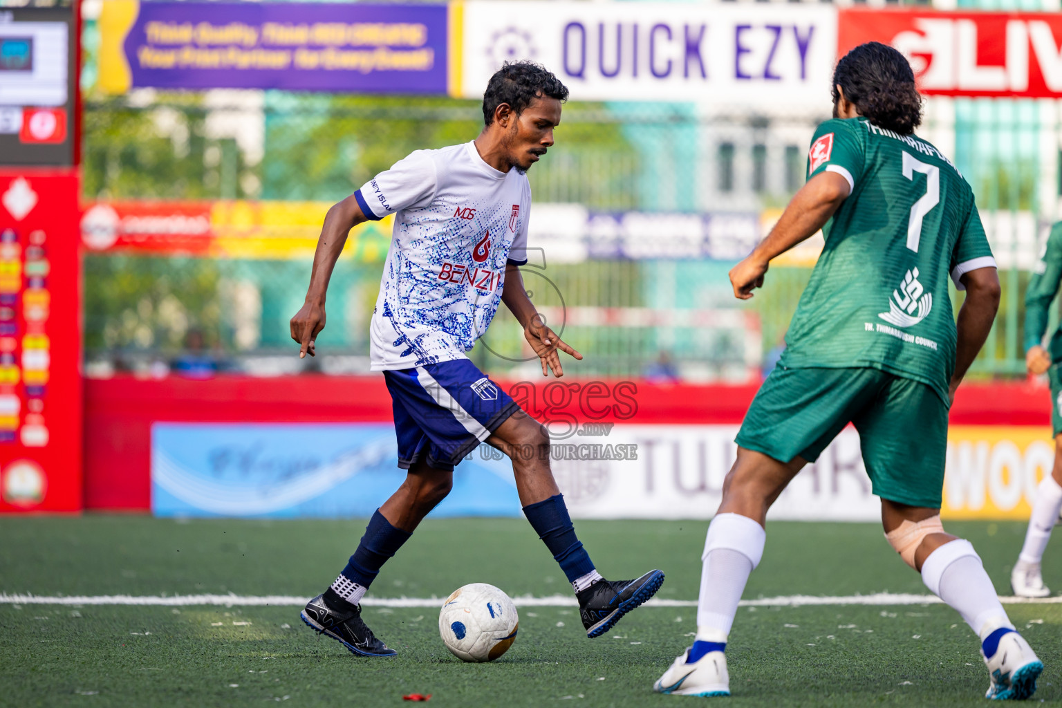 Th Thimarafushi vs Th Vilufushi in Day 14 of Golden Futsal Challenge 2025 was held on Saturday, 18th January 2025, in Hulhumale', Maldives. Photos: Nausham Waheed / images.mv