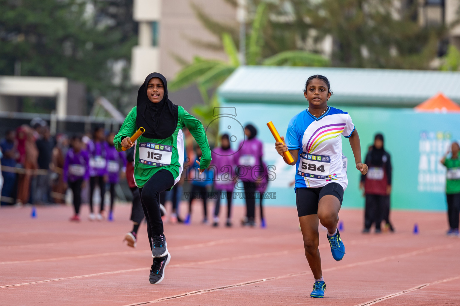 Day 5 of MWSC Interschool Athletics Championships 2024 held in Hulhumale Running Track, Hulhumale, Maldives on Wednesday, 13th November 2024. Photos by: Ismail Thoriq / Images.mv