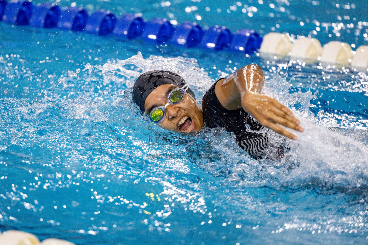 Day 4 of National Swimming Championship 2024 held in Hulhumale', Maldives on Monday, 16th December 2024. Photos: Hassan Simah / images.mv