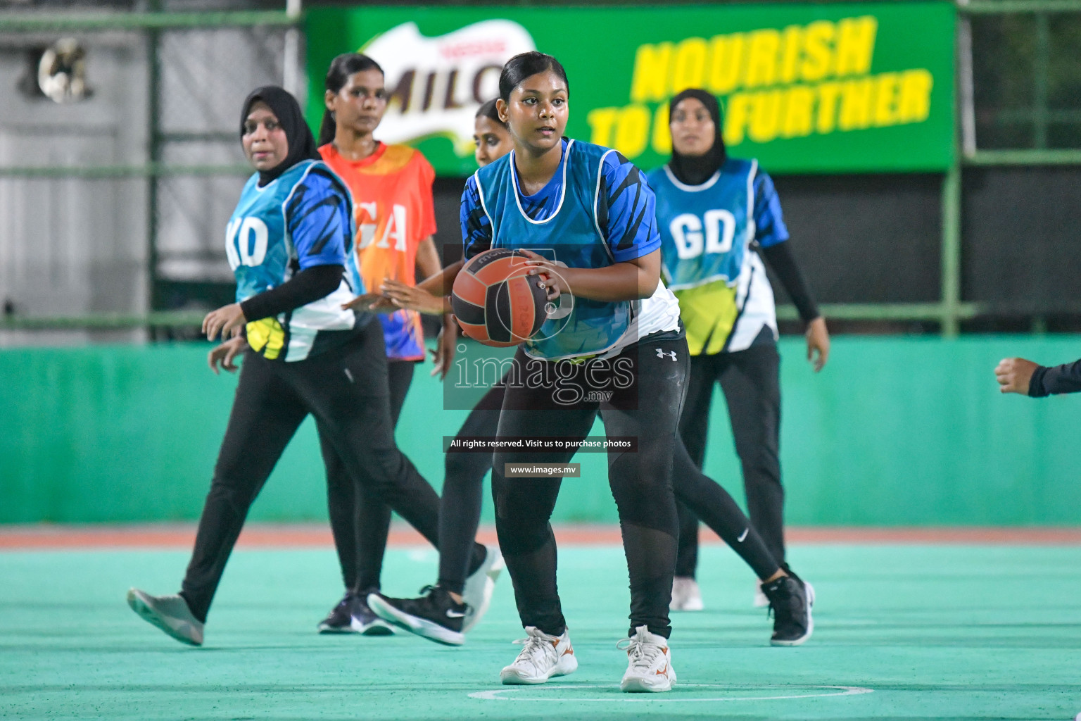 Semi Final of 20th Milo National Netball Tournament 2023, held in Synthetic Netball Court, Male', Maldives on 9th June 2023 Photos: Nausham Waheed/ Images.mv