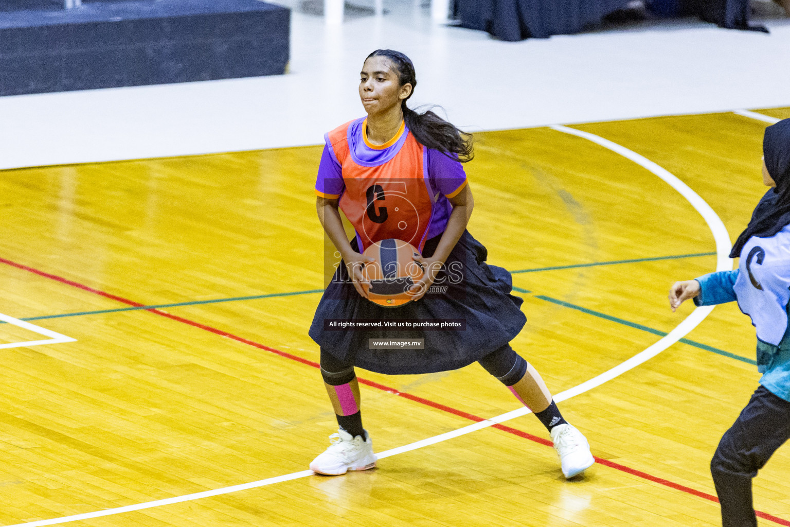 Day6 of 24th Interschool Netball Tournament 2023 was held in Social Center, Male', Maldives on 1st November 2023. Photos: Nausham Waheed / images.mv