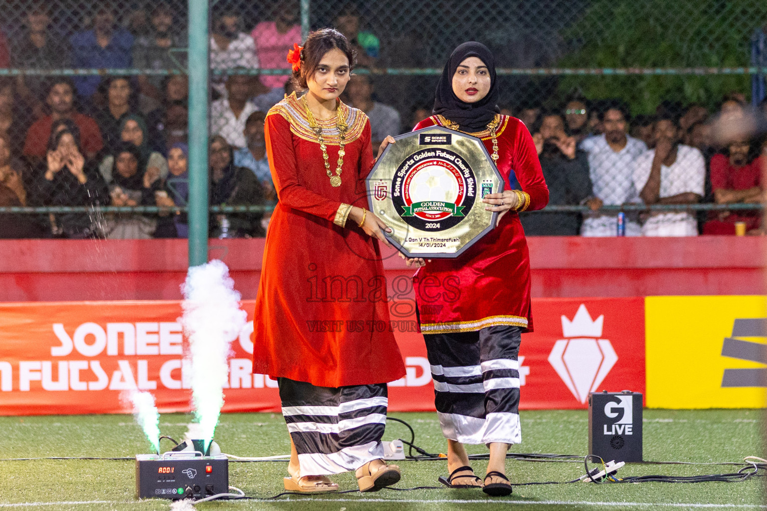 Opening of Golden Futsal Challenge 2024 with Charity Shield Match between L.Gan vs Th. Thimarafushi was held on Sunday, 14th January 2024, in Hulhumale', Maldives Photos: Ismail Thoriq / images.mv