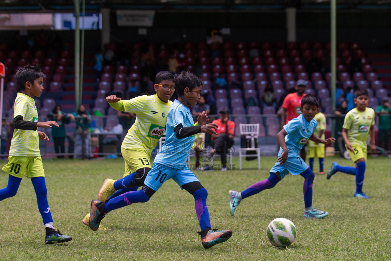 Day 2 of MILO Kids Football Fiesta was held at National Stadium in Male', Maldives on Saturday, 24th February 2024.