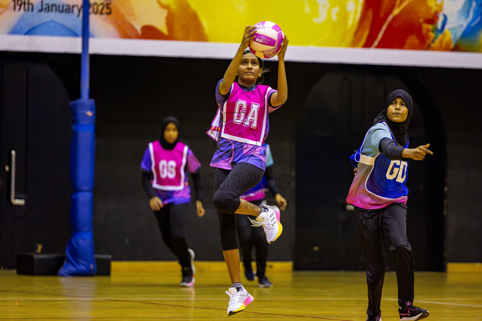 Young Netters B vs N Sports Academy B in Day 3 of 3rd Netball Junior Championship, held at Social Center on Tuesday, 21st January 2025 . Photos: Nausham Waheed / images.mv
