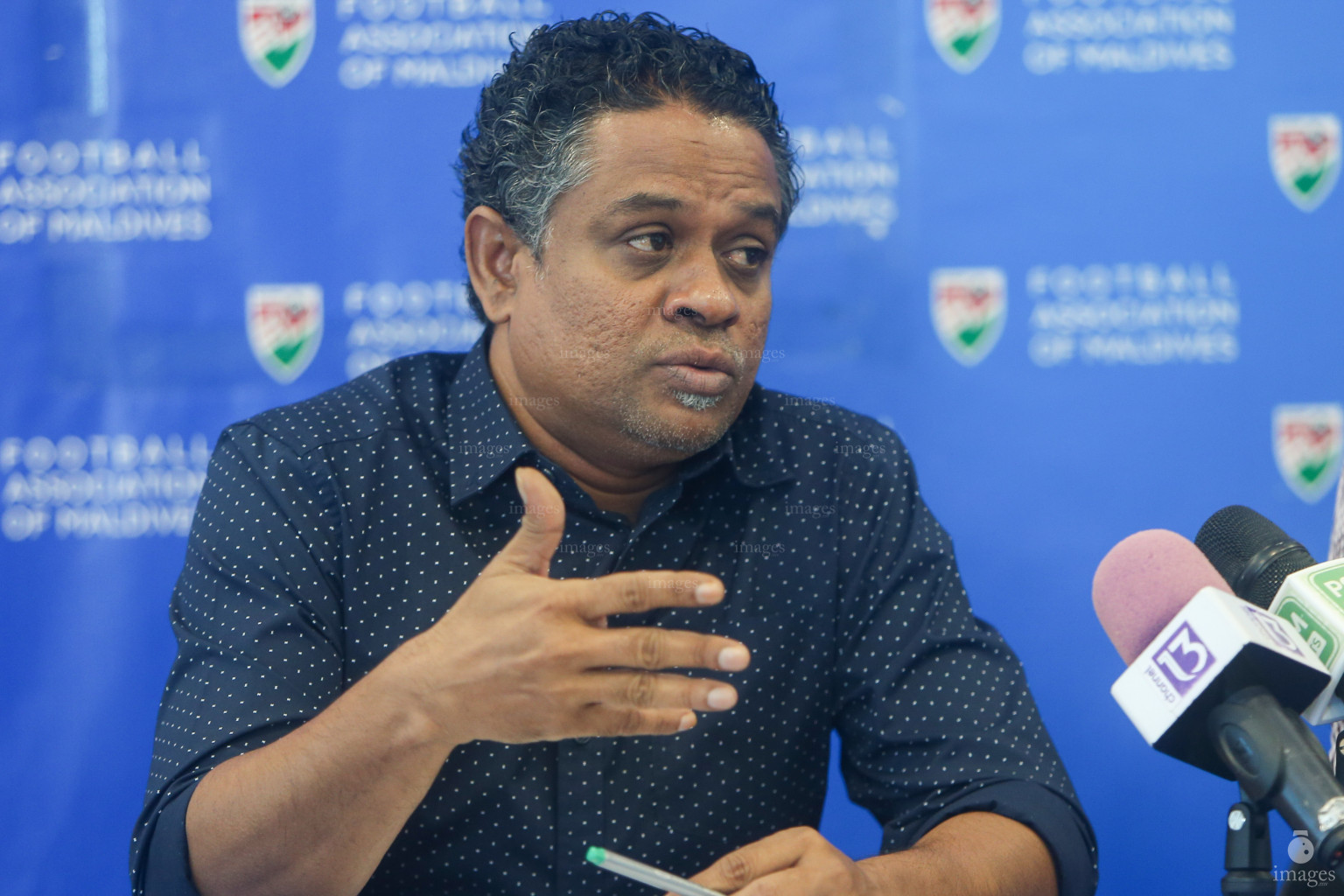 Press conference held at Football Association Of Maldives Thursday , October 4, 2018. (Images.mv Photo/ Suadh Abdul Sattar)