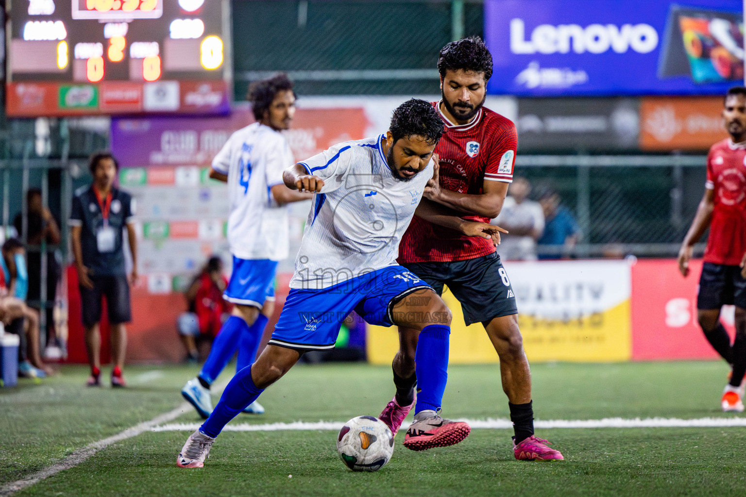 TEAM MMA vs CLUB 220 in the Semi-finals of Club Maldives Classic 2024 held in Rehendi Futsal Ground, Hulhumale', Maldives on Tuesday, 19th September 2024. 
Photos: Nausham Waheed / images.mv