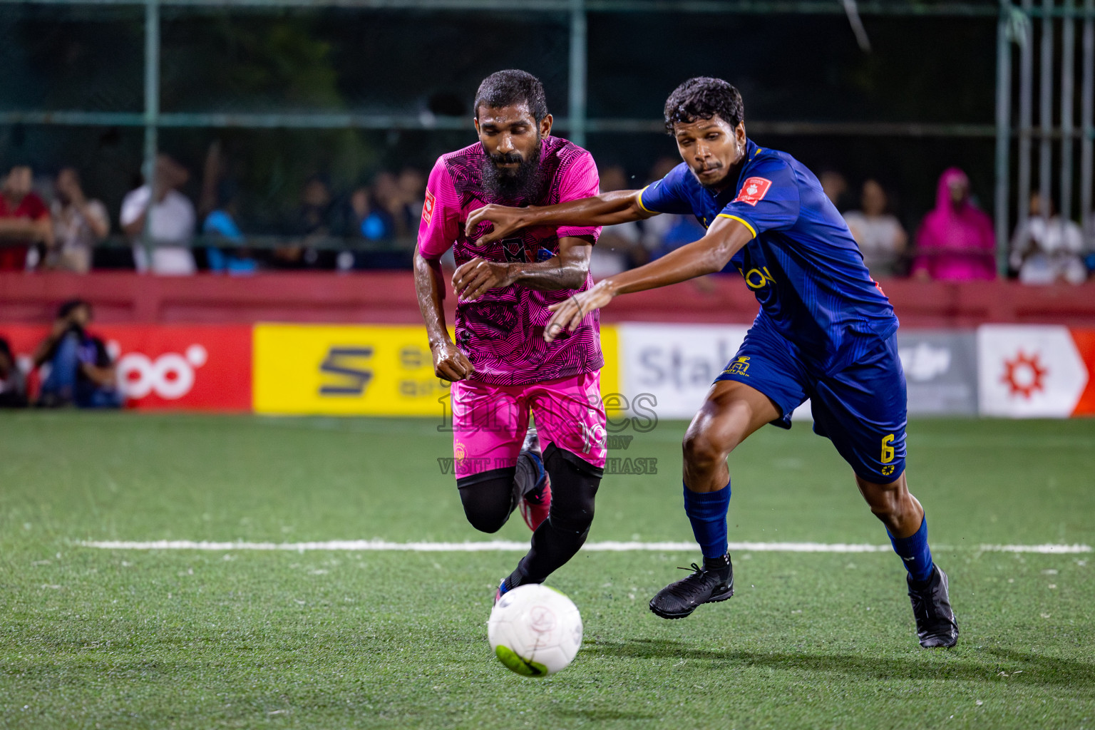 Maafannu VS B. Eydhafushi in Round of 16 on Day 40 of Golden Futsal Challenge 2024 which was held on Tuesday, 27th February 2024, in Hulhumale', Maldives Photos: Hassan Simah / images.mv