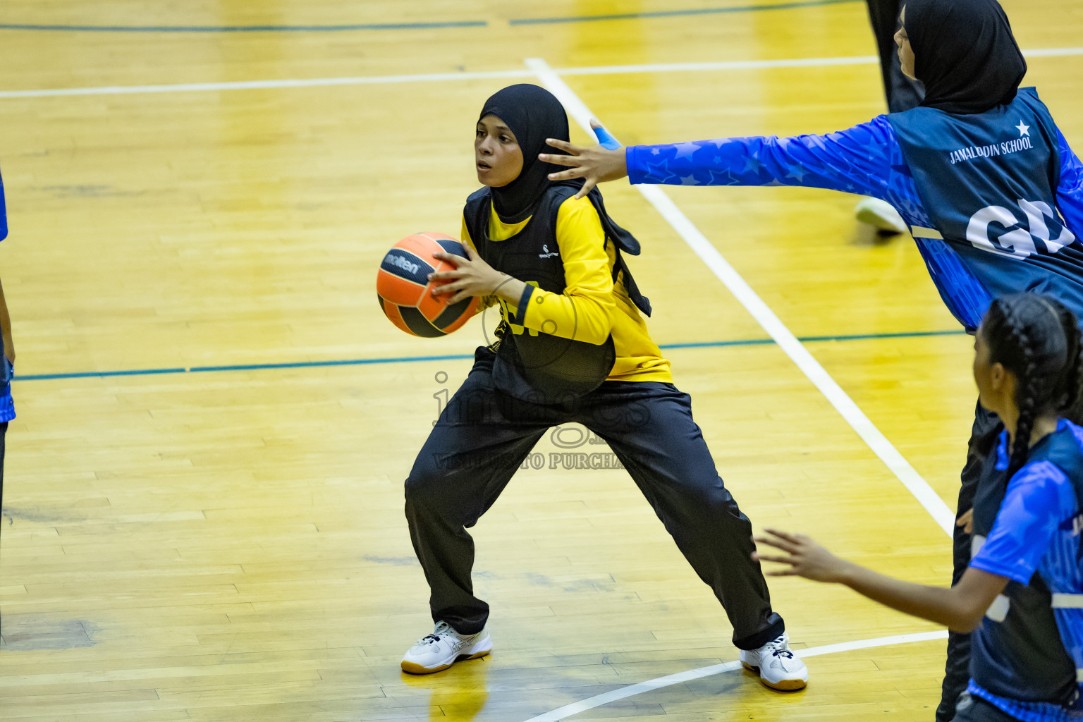 Day 12 of 25th Inter-School Netball Tournament was held in Social Center at Male', Maldives on Thursday, 22nd August 2024.