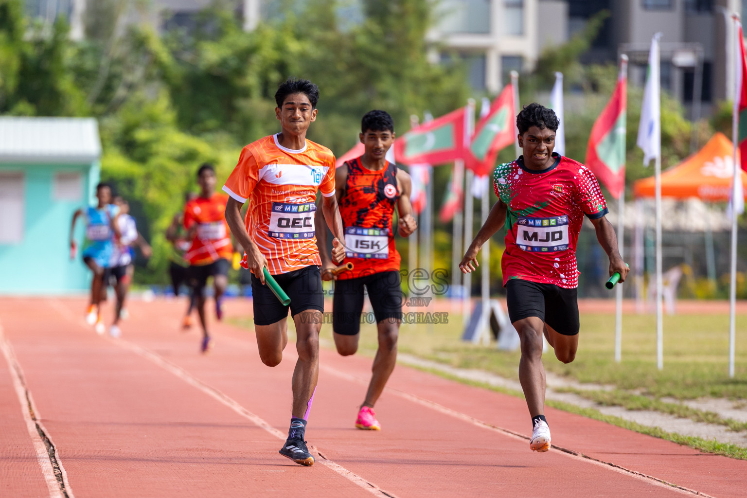 Day 6 of MWSC Interschool Athletics Championships 2024 held in Hulhumale Running Track, Hulhumale, Maldives on Thursday, 14th November 2024. Photos by: Ismail Thoriq / Images.mv