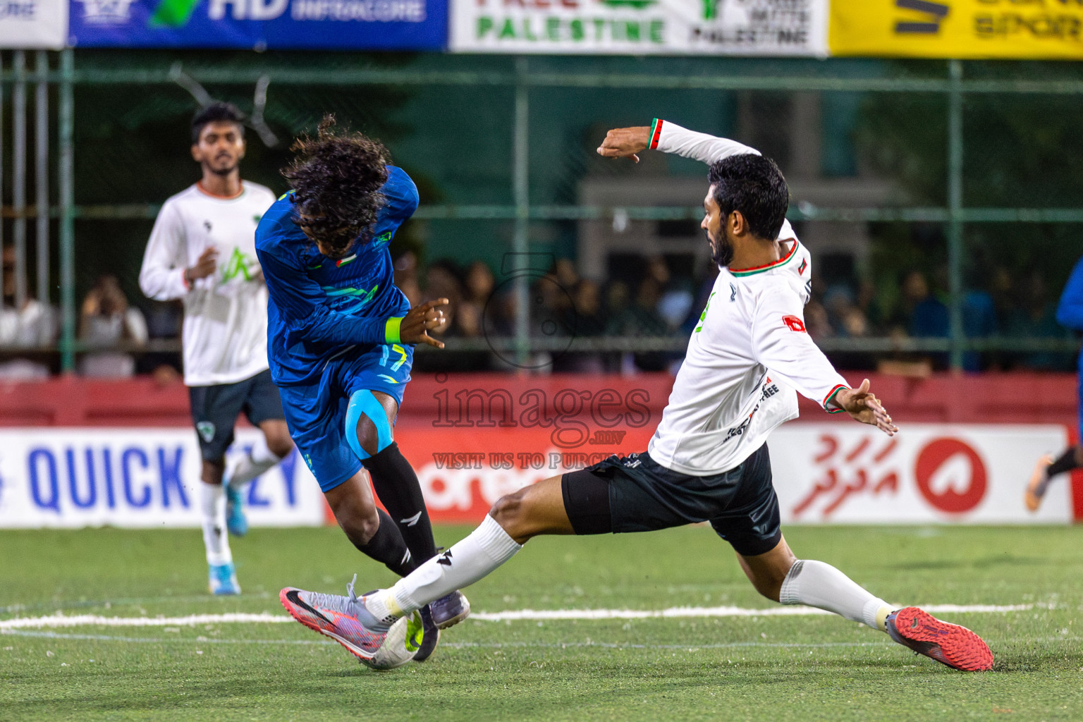 H.Dh Makunudhoo vs H.Dh Finey in Day 6 of Golden Futsal Challenge 2024 was held on Saturday, 20th January 2024, in Hulhumale', Maldives Photos: Mohamed Mahfooz Moosa / images.mv