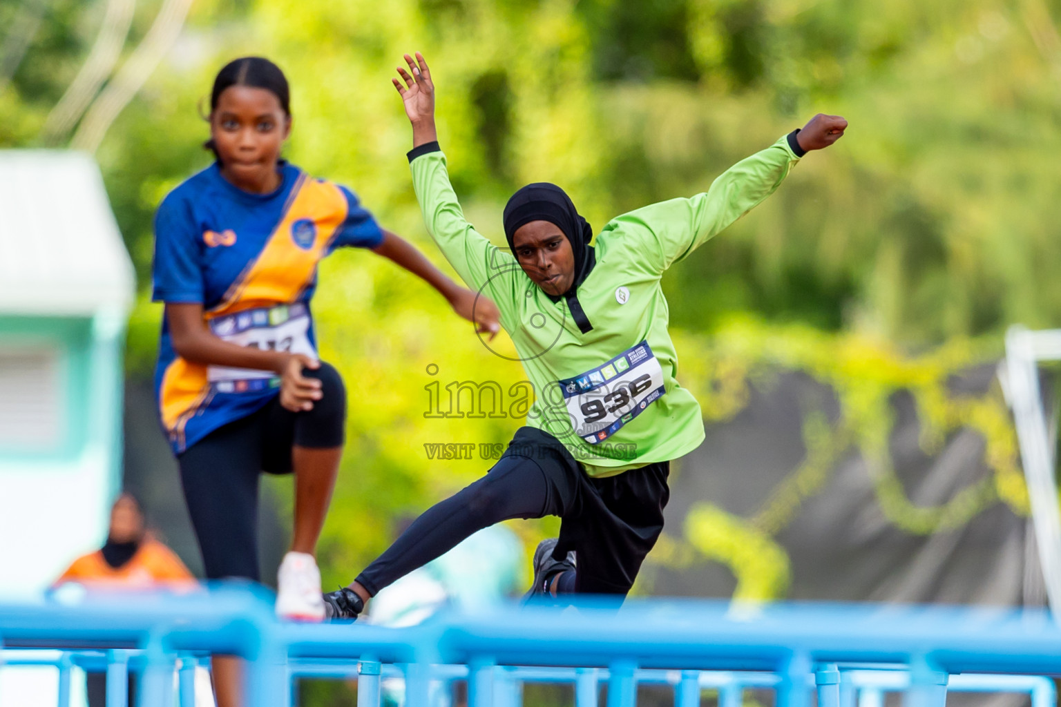 Day 4 of MWSC Interschool Athletics Championships 2024 held in Hulhumale Running Track, Hulhumale, Maldives on Tuesday, 12th November 2024. Photos by: Nausham Waheed / Images.mv