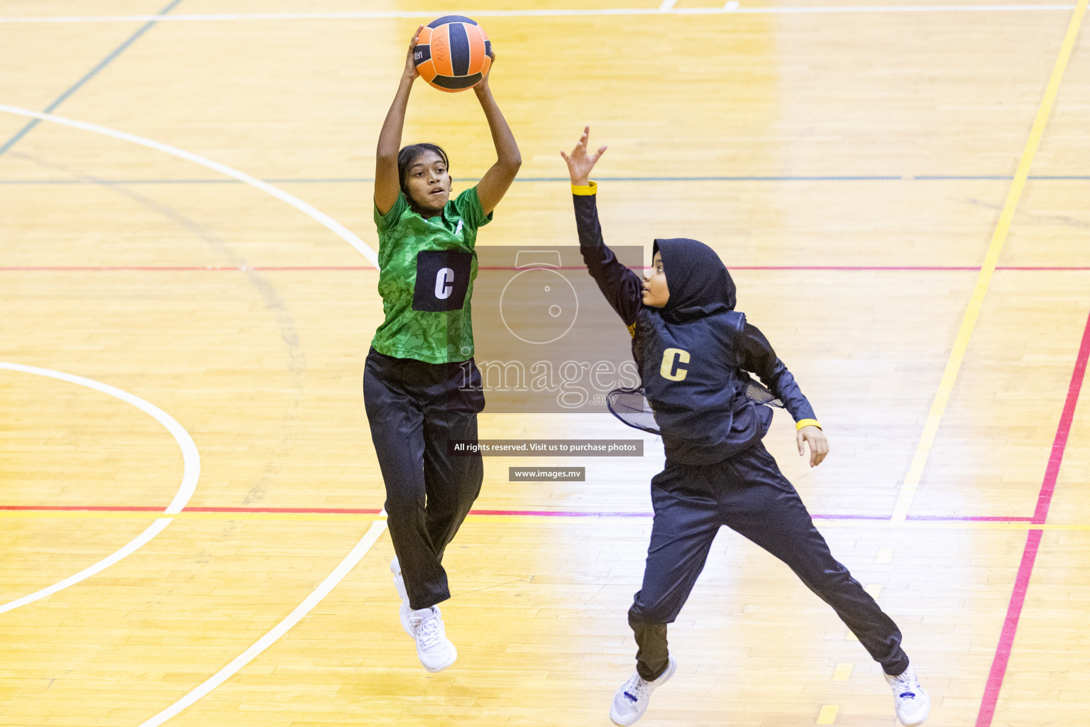 Day6 of 24th Interschool Netball Tournament 2023 was held in Social Center, Male', Maldives on 1st November 2023. Photos: Nausham Waheed / images.mv