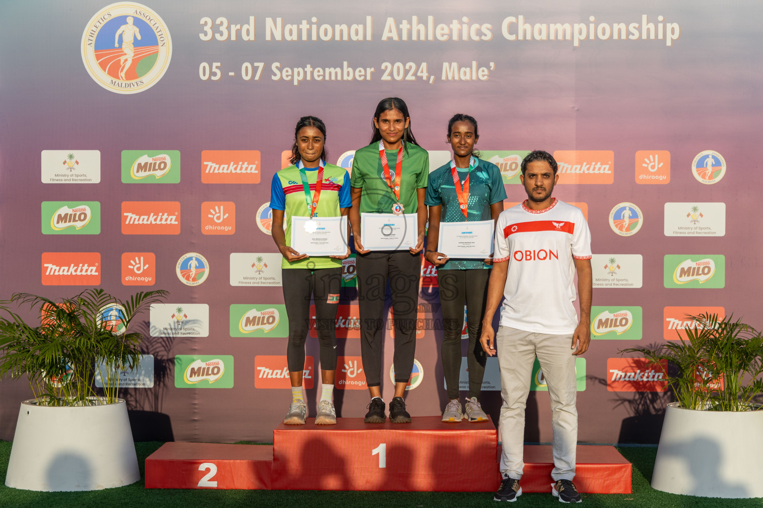 Day 3 of 33rd National Athletics Championship was held in Ekuveni Track at Male', Maldives on Saturday, 7th September 2024. Photos: Hassan Simah / images.mv