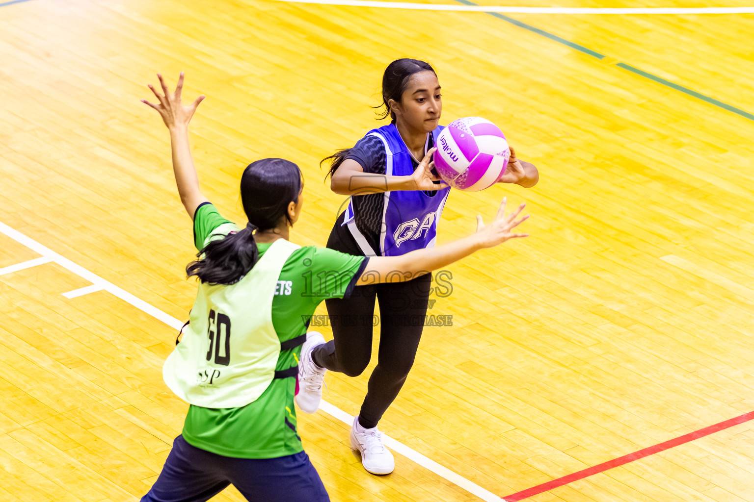 C Green Streets vs SC Shinning Star in Day 5 of 24th Milo Netball Association Championship held in Social Center at Male', Maldives on Friday, 5th September 2025. Photos: Nausham Waheed / images.mv