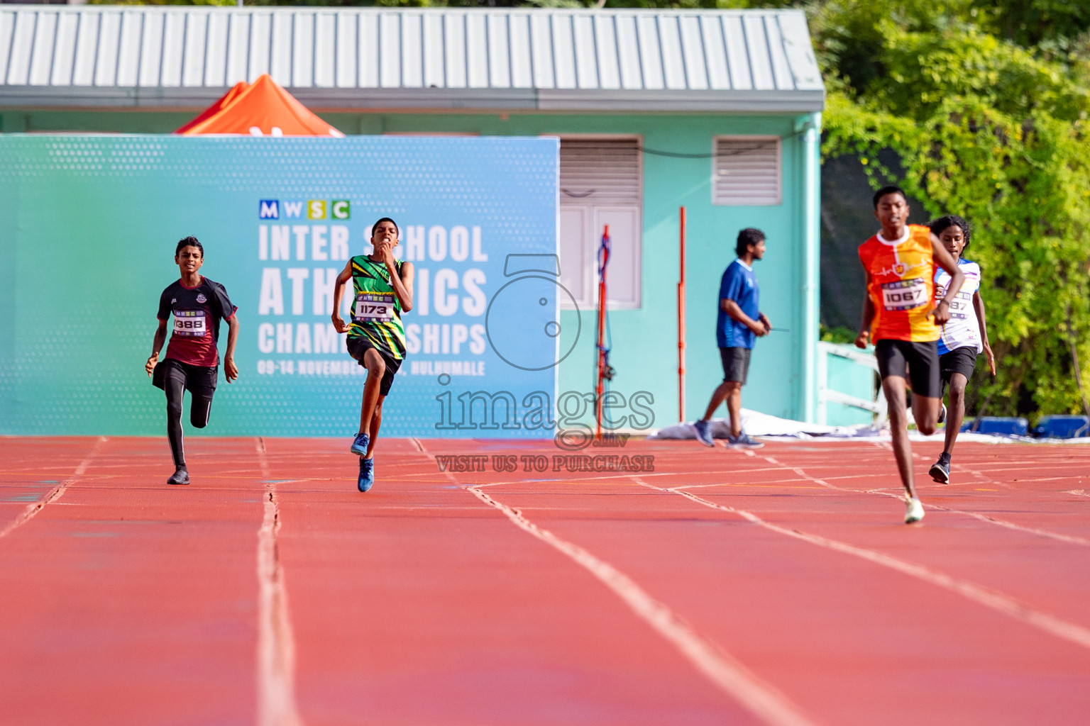 Day 3 of MWSC Interschool Athletics Championships 2024 held in Hulhumale Running Track, Hulhumale, Maldives on Monday, 11th November 2024. 
Photos by: Hassan Simah / Images.mv