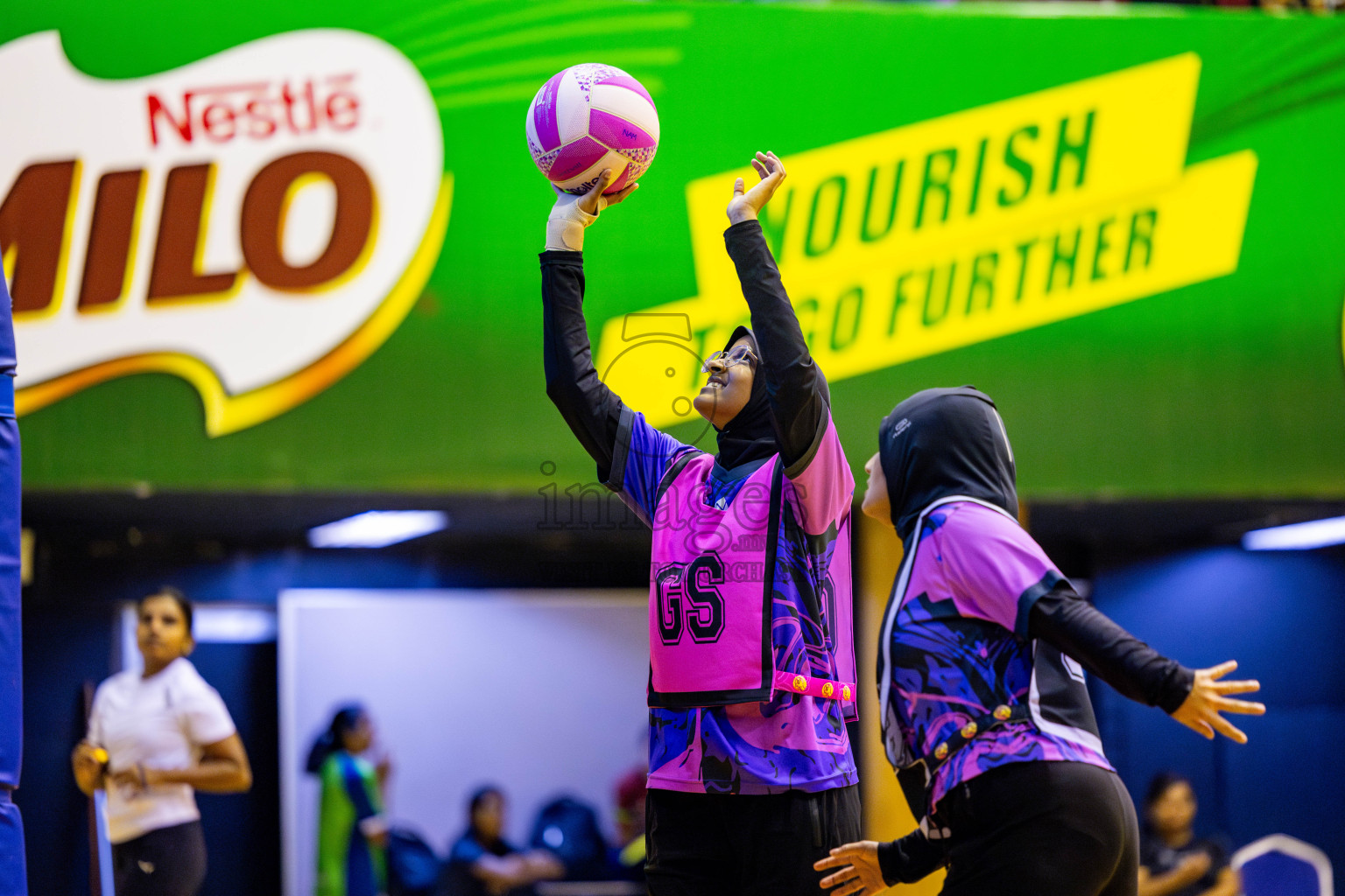 N Sports Academy B vs N Sports Academy A U17 Finals of 3rd Netball Junior Championship, held at Social Center on Saturday, 25th January 2025 . Photos: Nausham Waheed / images.mv