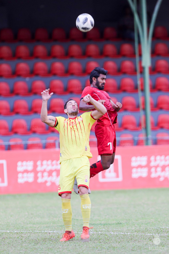 TC Sports Club vs Victory Sports Club in Dhiraagu Dhivehi Premier League 2018 in Male, Maldives, Monday  October 22, 2018. (Images.mv Photo/Suadh Abdul Sattar)