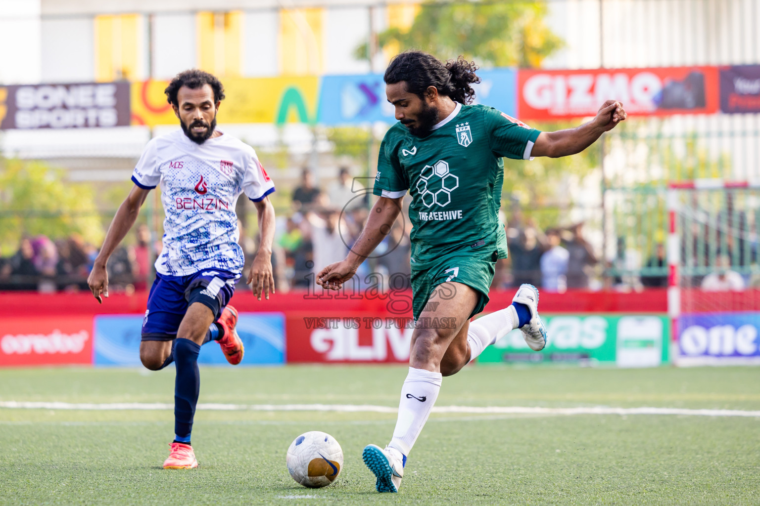 Th Thimarafushi vs Th Vilufushi in Day 14 of Golden Futsal Challenge 2025 was held on Saturday, 18th January 2025, in Hulhumale', Maldives. Photos: Nausham Waheed / images.mv