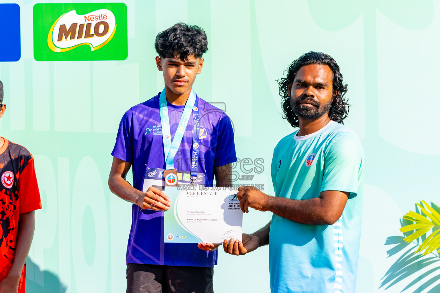 Day 3 of MWSC Interschool Athletics Championships 2024 held in Hulhumale Running Track, Hulhumale, Maldives on Monday, 11th November 2024. Photos by: Nausham Waheed / Images.mv