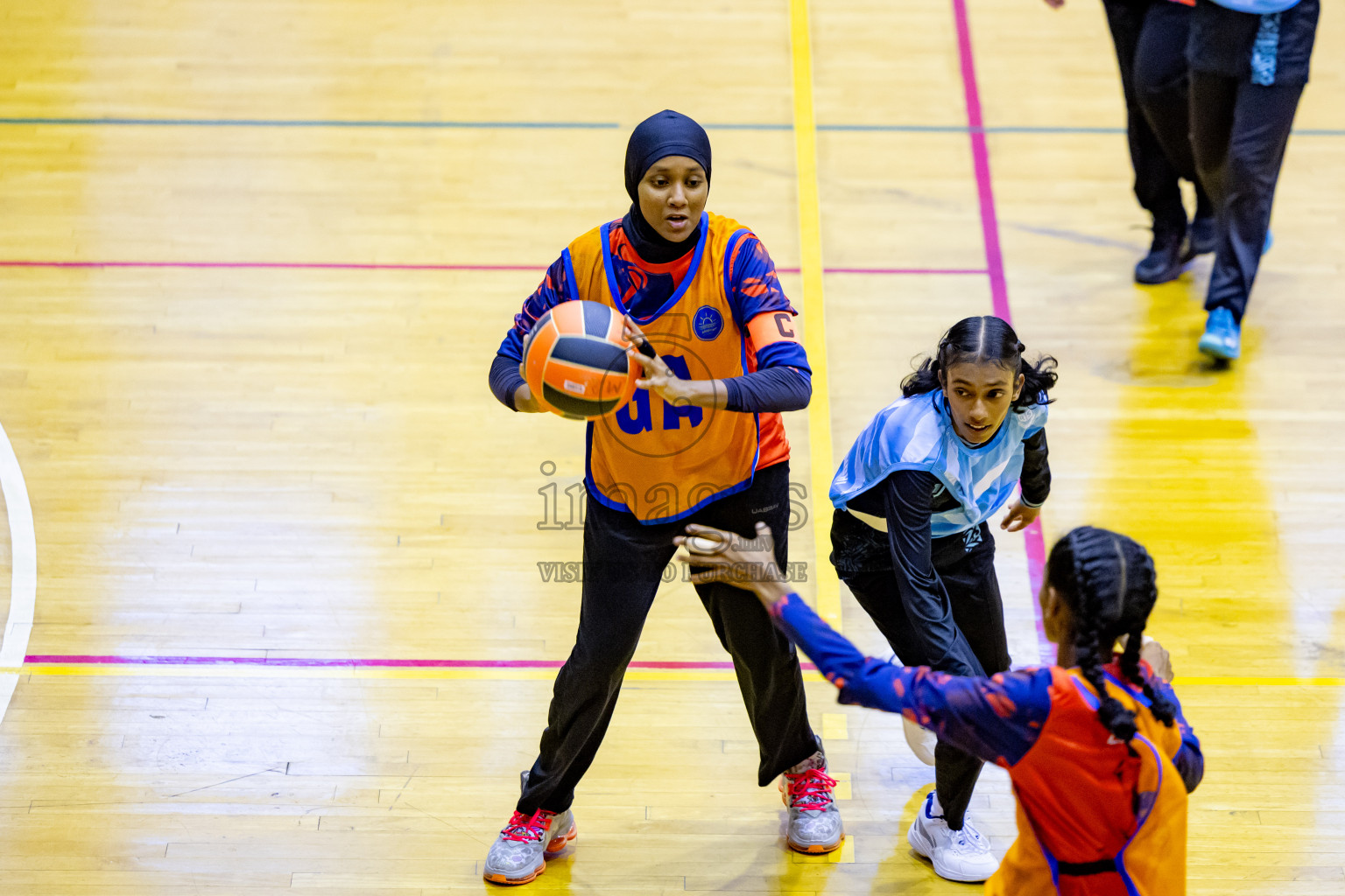 Day 6 of 25th Inter-School Netball Tournament was held in Social Center at Male', Maldives on Thursday, 15th August 2024. Photos: Nausham Waheed / images.mv