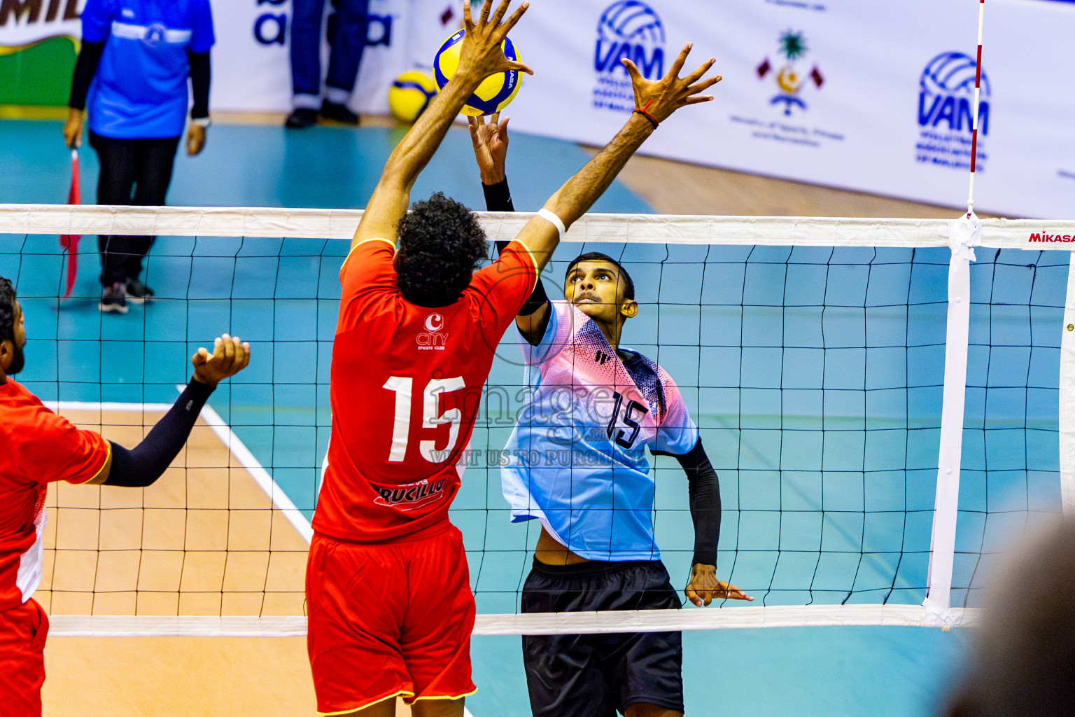 City Sports Club vs Blues for Volleyball in Day 3 of MILO VAM Cup 2024 Men's Division was held in Social Center Indoor Hall on Wednesday, 30th October 2024. Photos: Nausham Waheed / images.mv