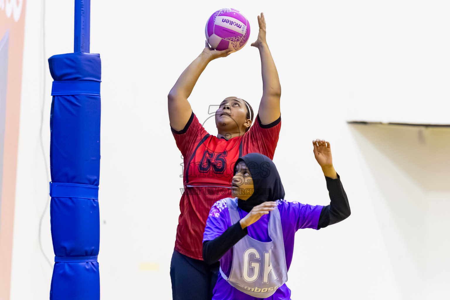 C Matrix vs Invicto SC in Day 4 of 24th Milo Netball Association Championship held in Social Center at Male', Maldives on Thursday, 4th September 2025. Photos: Nausham Waheed / images.mv