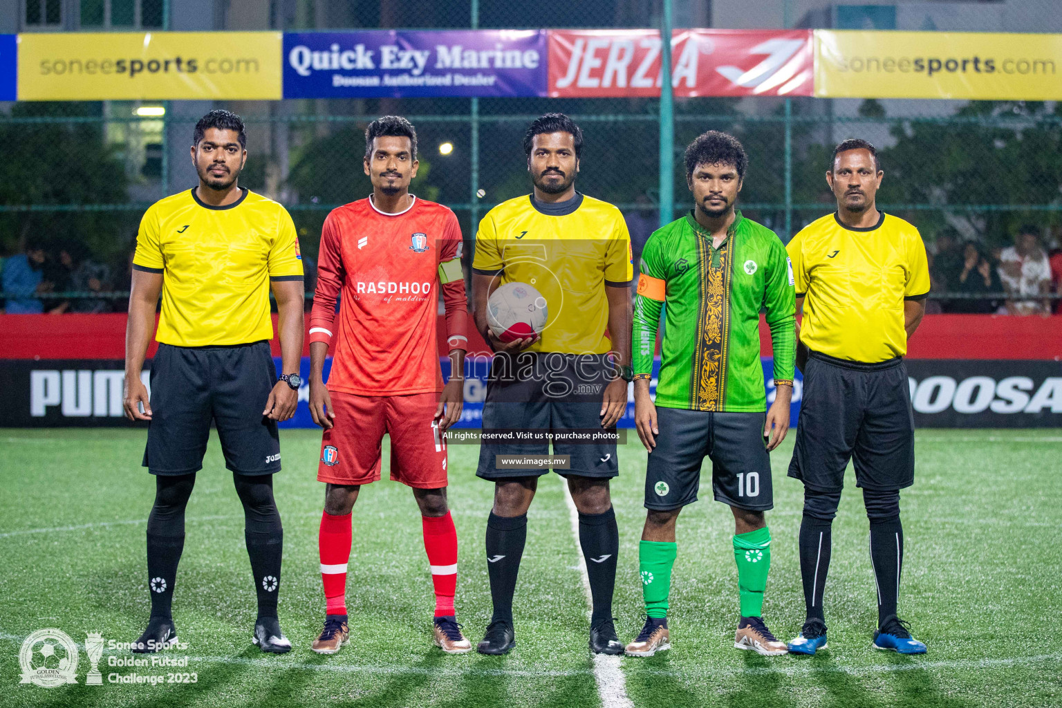 AA. Rasdhoo vs AA. Feridhoo in Day 4 of Golden Futsal Challenge 2023 on 08 February 2023 in Hulhumale, Male, Maldives