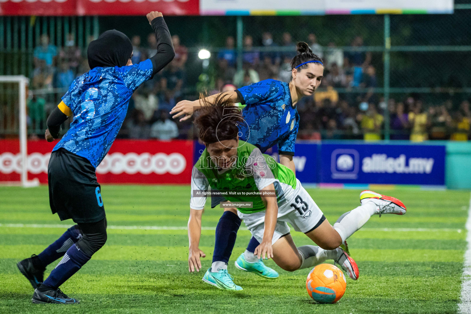 orts Limited vs WAMCO - in the Finals 18/30 Women's Futsal Fiesta 2021 held in Hulhumale, Maldives on 18 December 2021. Photos by Shuu Abdul Sattar