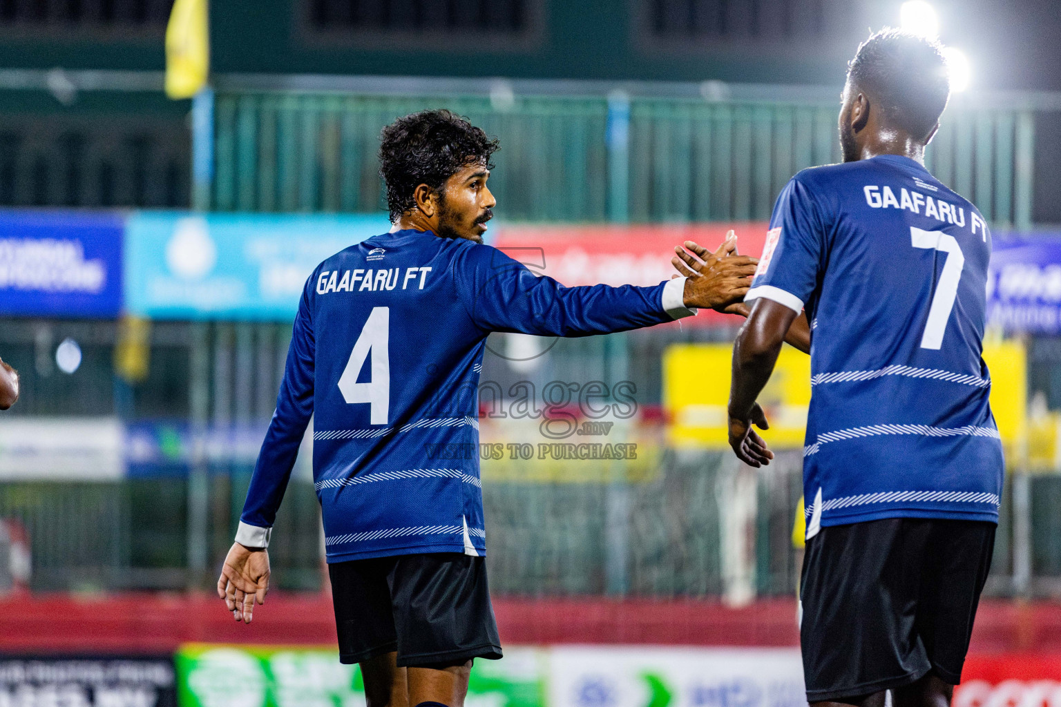 K Gaafaru vs Dh Kudahuvadhoo in Quarter Finals of Golden Futsal Challenge 2024 which was held on Friday, 1st March 2024, in Hulhumale', Maldives Photos: Nausham Waheed / images.mv