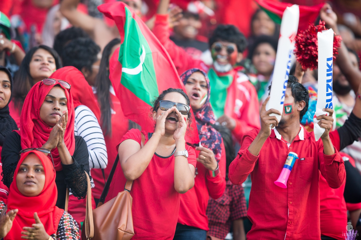 Maldives vs Bangladesh in SAFF Suzuki Cup in Trivandrum International Stadium in Thiruvananthapuram, India, Saturday, December. 26, 2015.  (Images.mv Photo/ Hussain Sinan).