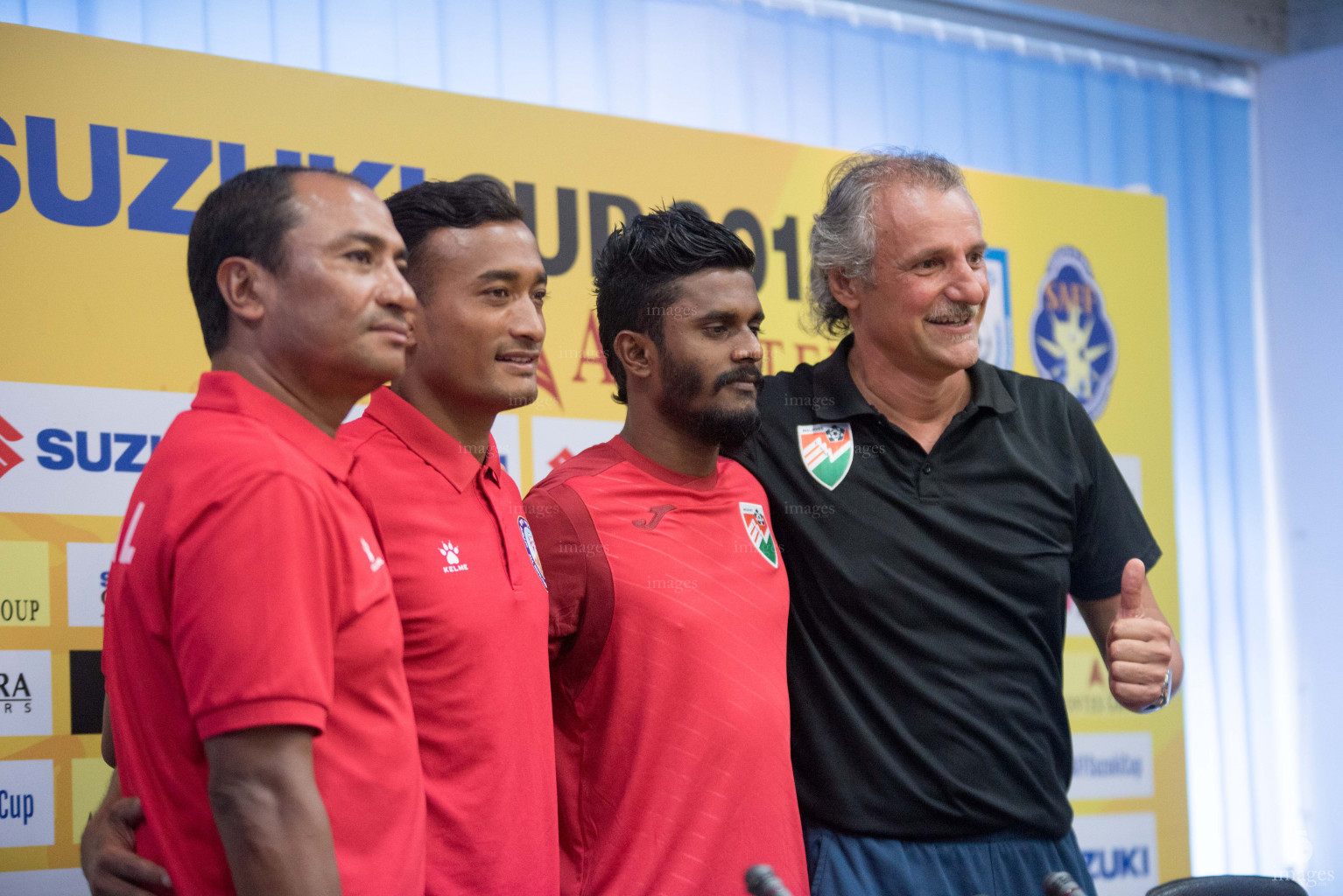 SAFF Suzuki Cup 2018 semifinal prematch press conferences in Dhaka, Bangladesh, Tuesday, September 11, 2018. (Images.mv Photo/Suadhu Abdul Sattar).