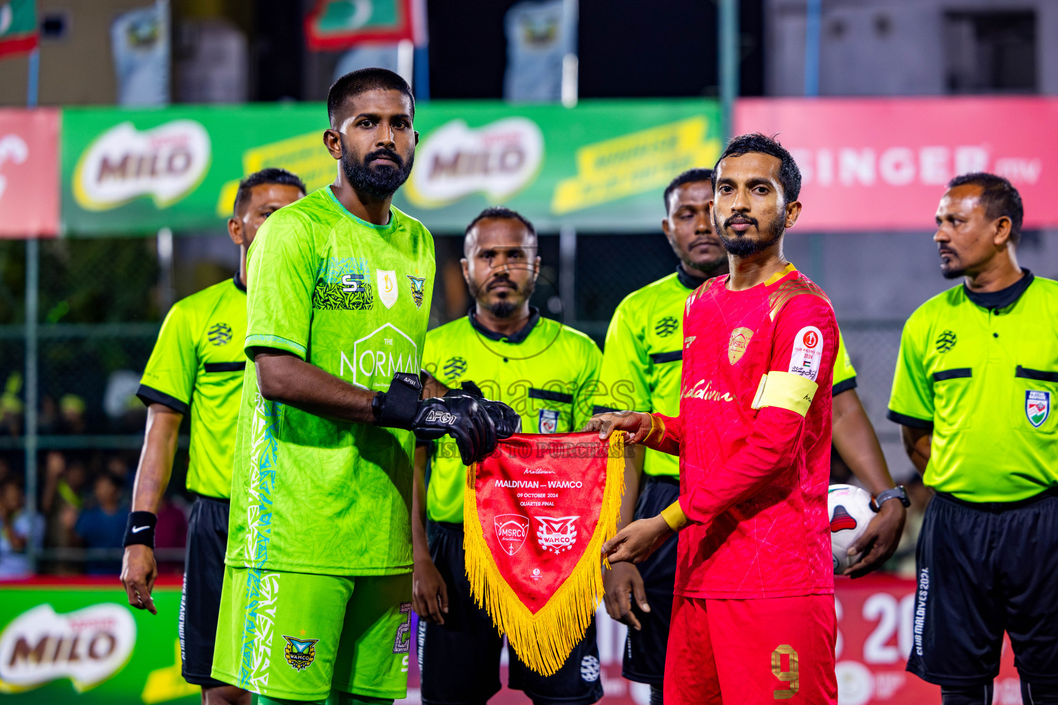 Maldivian vs Club WAMCO in Quarter Finals of Club Maldives Cup 2024 held in Rehendi Futsal Ground, Hulhumale', Maldives on Wednesday, 9th October 2024. Photos: Nausham Waheed / images.mv