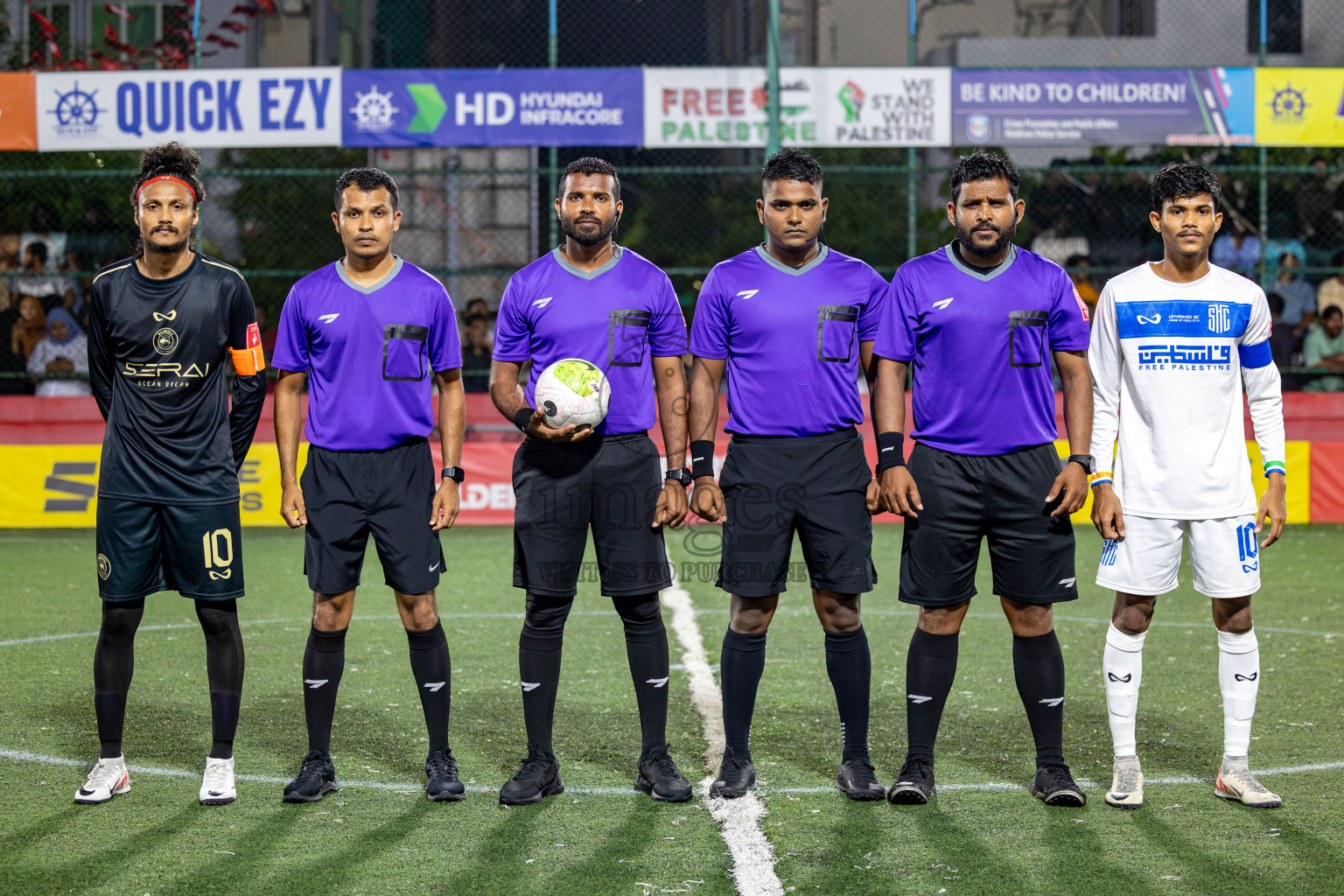 S. Hithadhoo VS ADh. Maamigili in Round of 16 on Day 40 of Golden Futsal Challenge 2024 which was held on Tuesday, 27th February 2024, in Hulhumale', Maldives Photos: Hassan Simah / images.mv