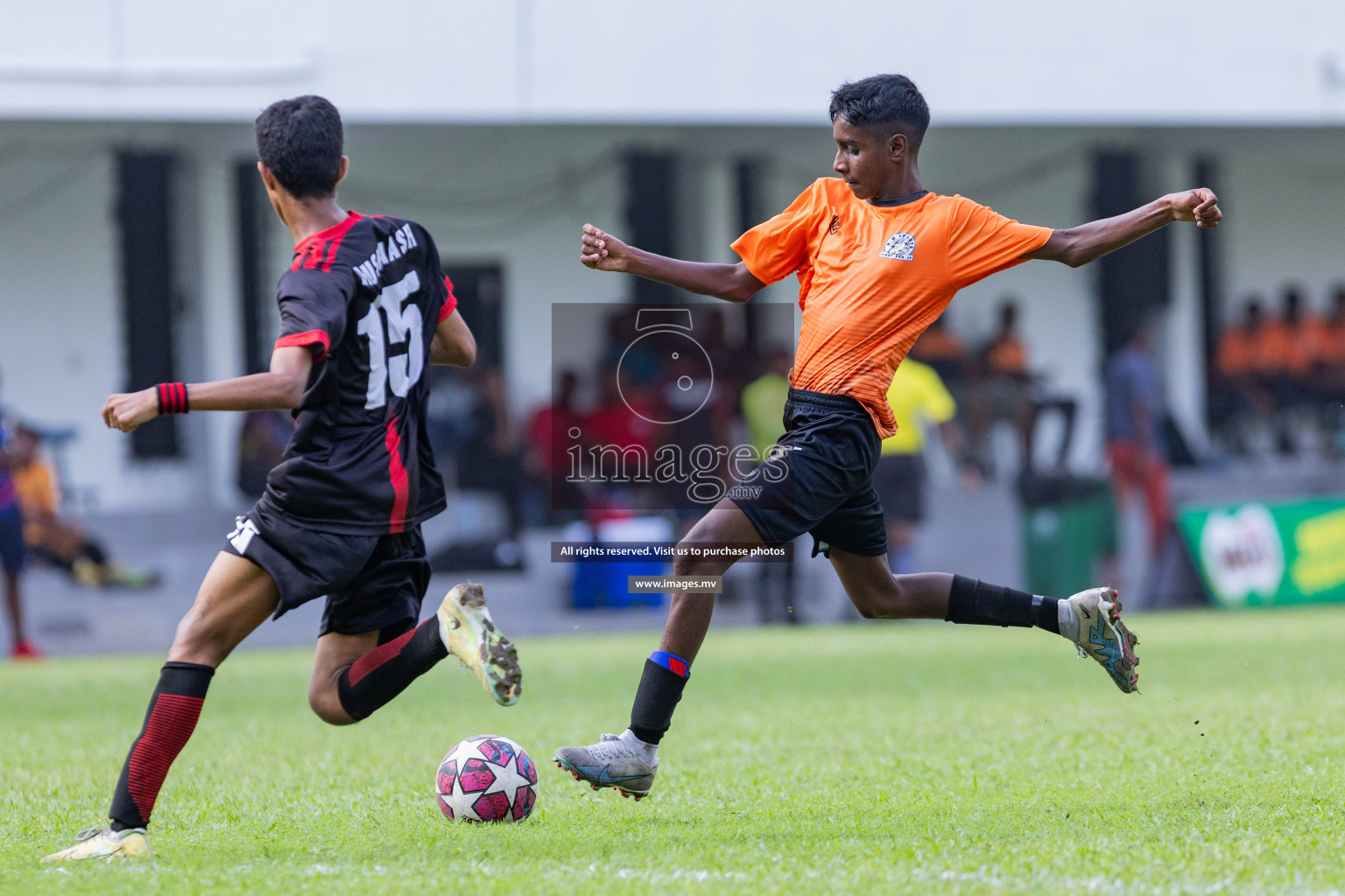 Day 1 of MILO Academy Championship 2023 (u14) was held in Henveyru Stadium Male', Maldives on 3rd November 2023. Photos: Nausham Waheed / images.mv