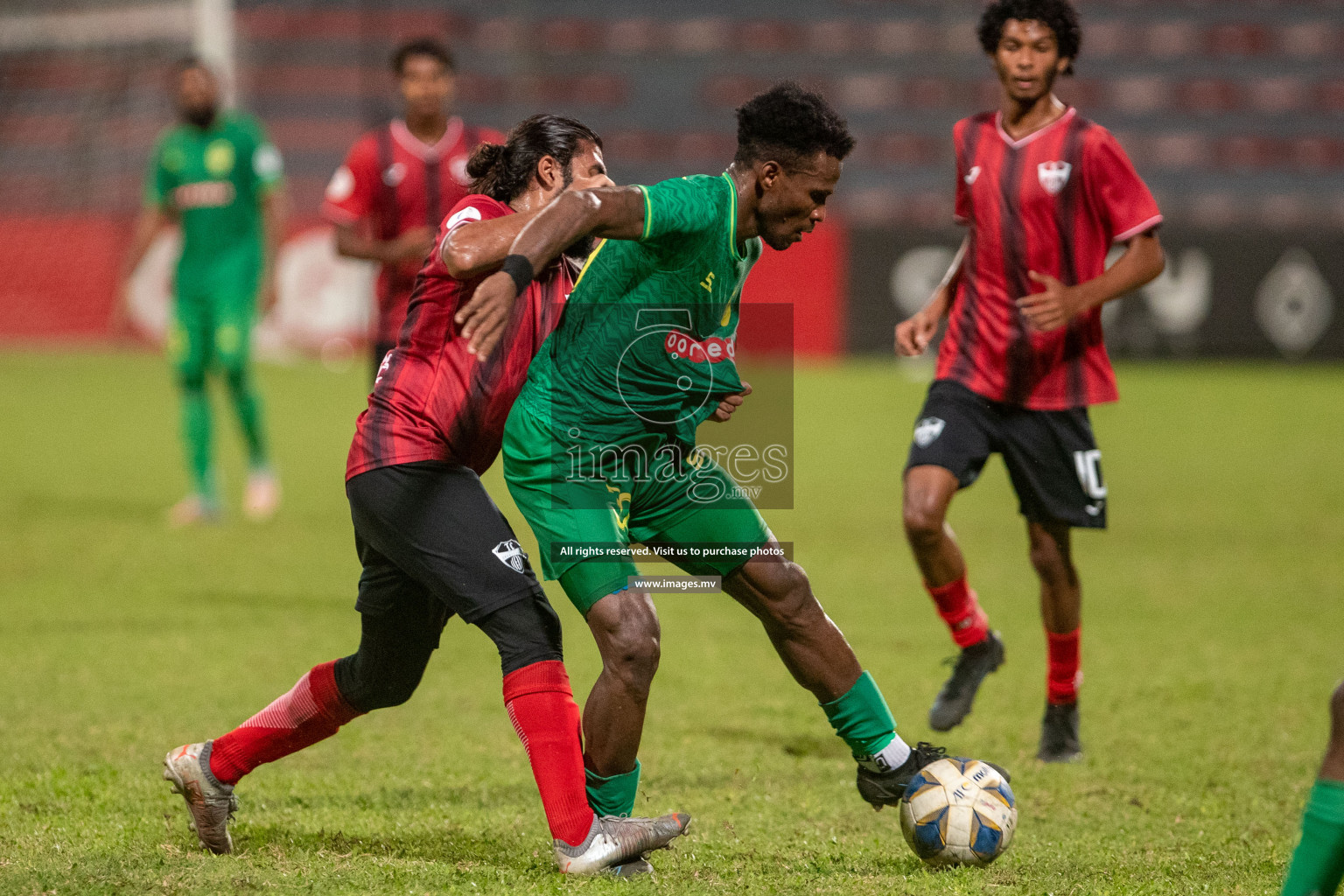 Maziya SR vs TC Sports Club in Ooredoo Dhivehi Premier League 2021/22 on 16th July 2022, held in National Football Stadium, Male', Maldives Photos: Ismail Thoriq/ Images mv