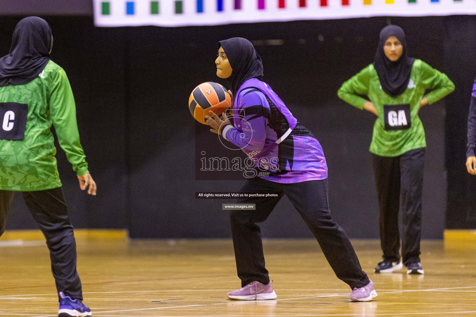 Day6 of 24th Interschool Netball Tournament 2023 was held in Social Center, Male', Maldives on 1st November 2023. Photos: Nausham Waheed / images.mv