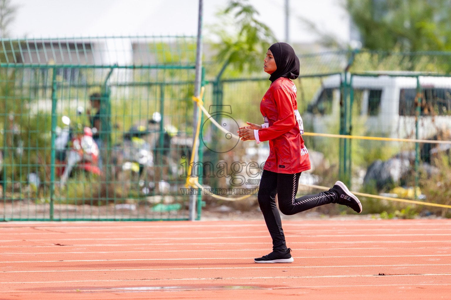 Day 2 of MWSC Interschool Athletics Championships 2024 held in Hulhumale Running Track, Hulhumale, Maldives on Sunday, 10th November 2024. 
Photos by:  Hassan Simah / Images.mv