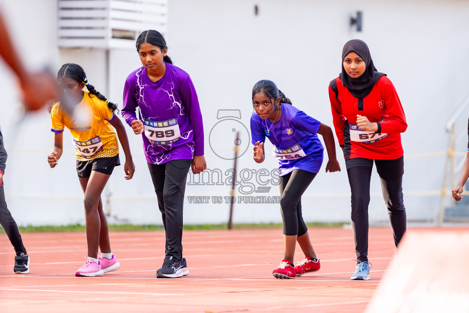 Day 3 of MWSC Interschool Athletics Championships 2024 held in Hulhumale Running Track, Hulhumale, Maldives on Monday, 11th November 2024. Photos by:  Nausham Waheed / Images.mv