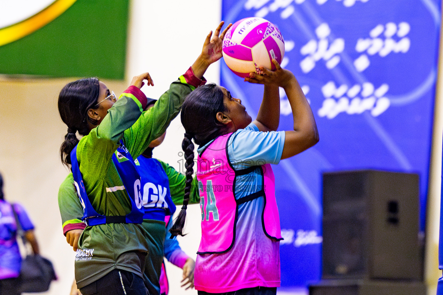 Netgen A vs Fiontti Sports Club in Day 3 of 3rd Netball Junior Championship, held at Social Center on Tuesday, 21st January 2025 . Photos: Nausham Waheed / images.mv