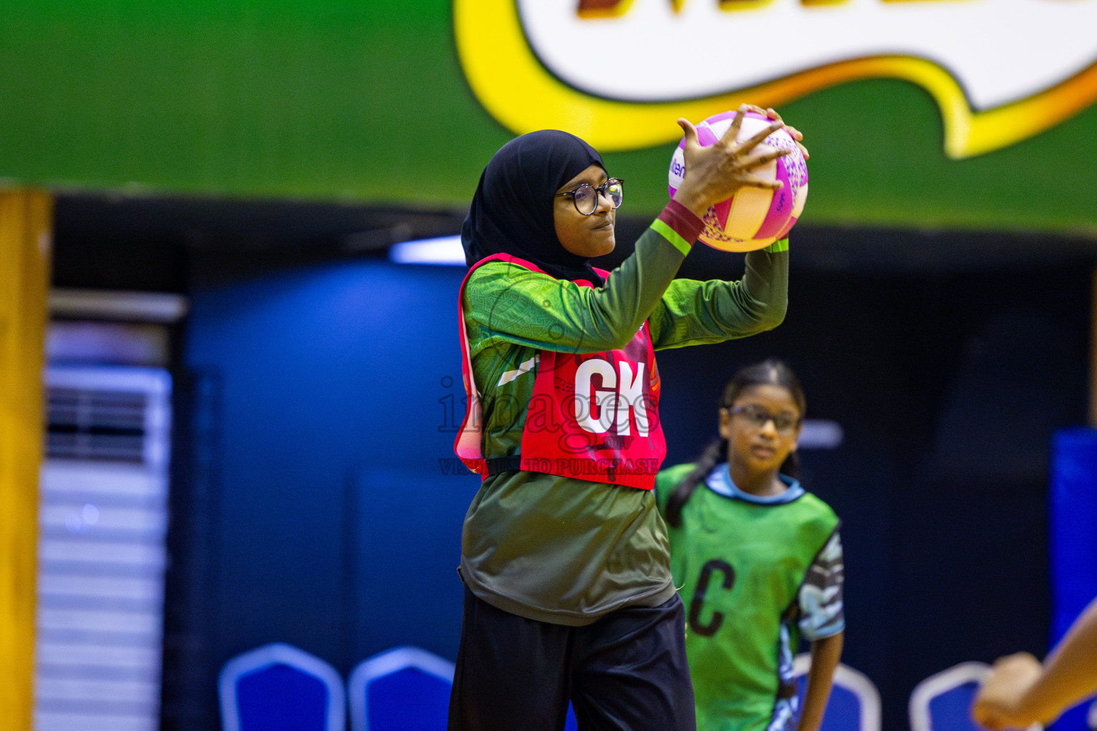 Fiontti Sports Club vs High Flyers U13 Finals of 3rd Netball Junior Championship, held at Social Center on Saturday, 25th January 2025 . Photos: Nausham Waheed / images.mv