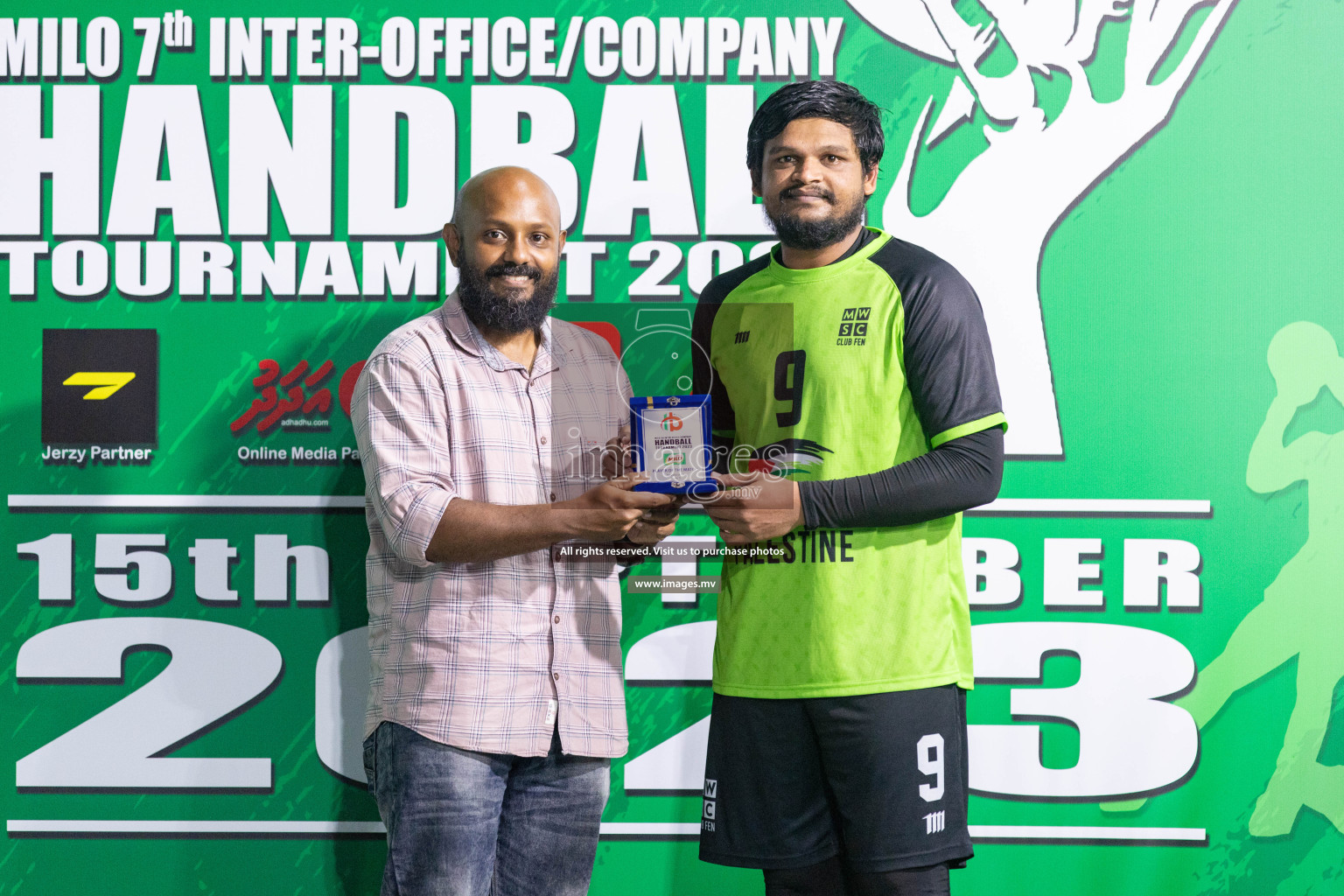 2nd Division Final of 7th Inter-Office/Company Handball Tournament 2023, held in Handball ground, Male', Maldives on Monday, 25th October 2023 Photos: Nausham Waheed/ Images.mv