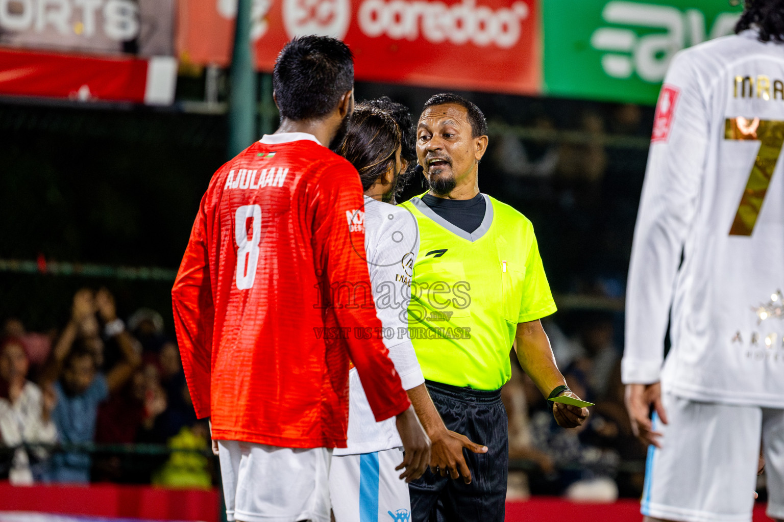 K Maafushi vs K Kaashidhoo in Kaafu Atoll Finals Day 27 of Golden Futsal Challenge 2025 was held on Friday , 31st January 2025, in Hulhumale', Maldives. Photos: Nausham Waheed / images.mv