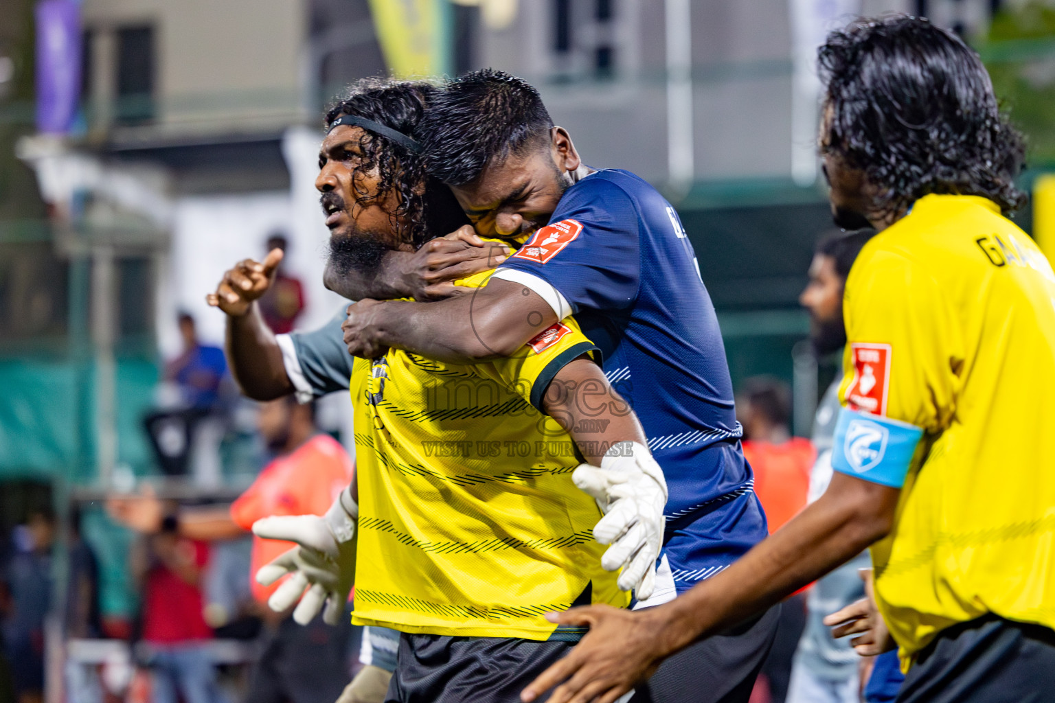 K. Gaafaru VS Dhadimagu in Round of 16 on Day 40 of Golden Futsal Challenge 2024 which was held on Tuesday, 27th February 2024, in Hulhumale', Maldives Photos: Hassan Simah / images.mv