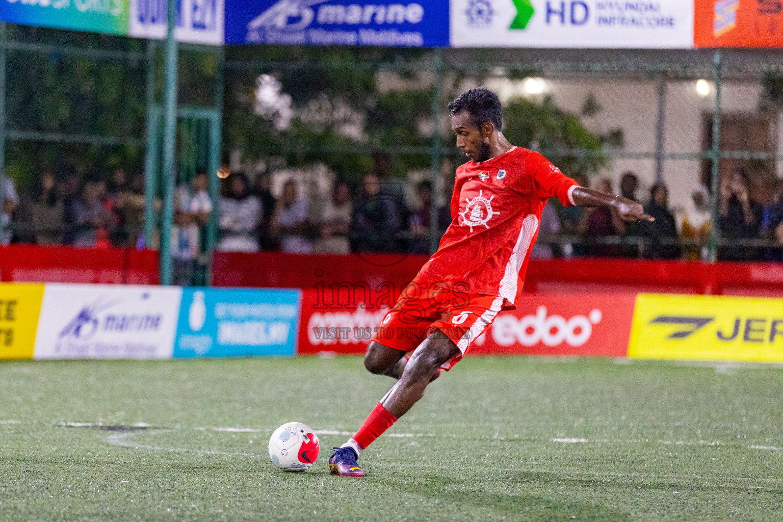 HA Maarandhoo vs HA Utheem in Day 17 of Golden Futsal Challenge 2024 was held on Wednesday, 31st January 2024, in Hulhumale', Maldives Photos: Hassan Simah / images.mv