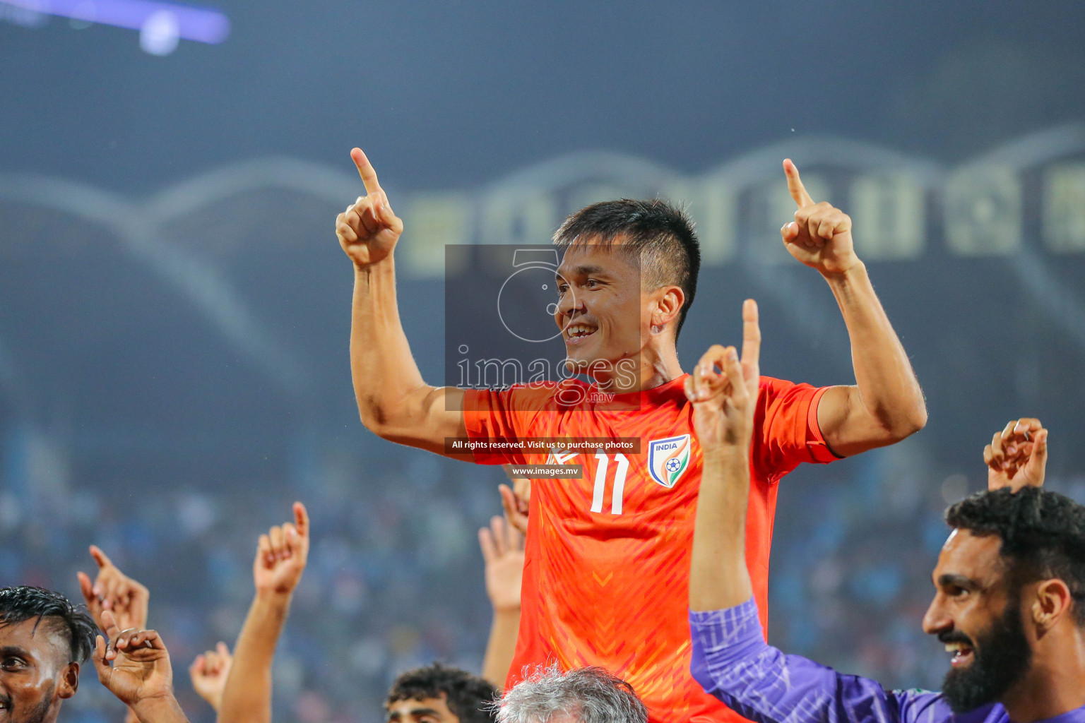 Kuwait vs India in the Final of SAFF Championship 2023 held in Sree Kanteerava Stadium, Bengaluru, India, on Tuesday, 4th July 2023. Photos: Hassan Simah / images.mv