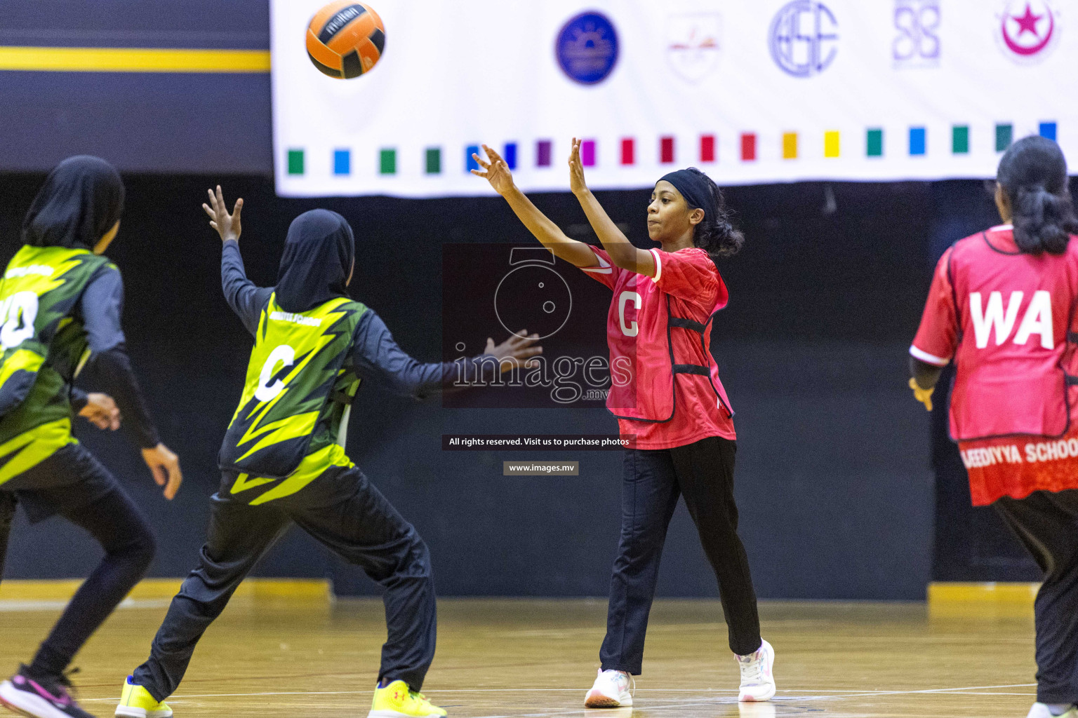 Day6 of 24th Interschool Netball Tournament 2023 was held in Social Center, Male', Maldives on 1st November 2023. Photos: Nausham Waheed / images.mv