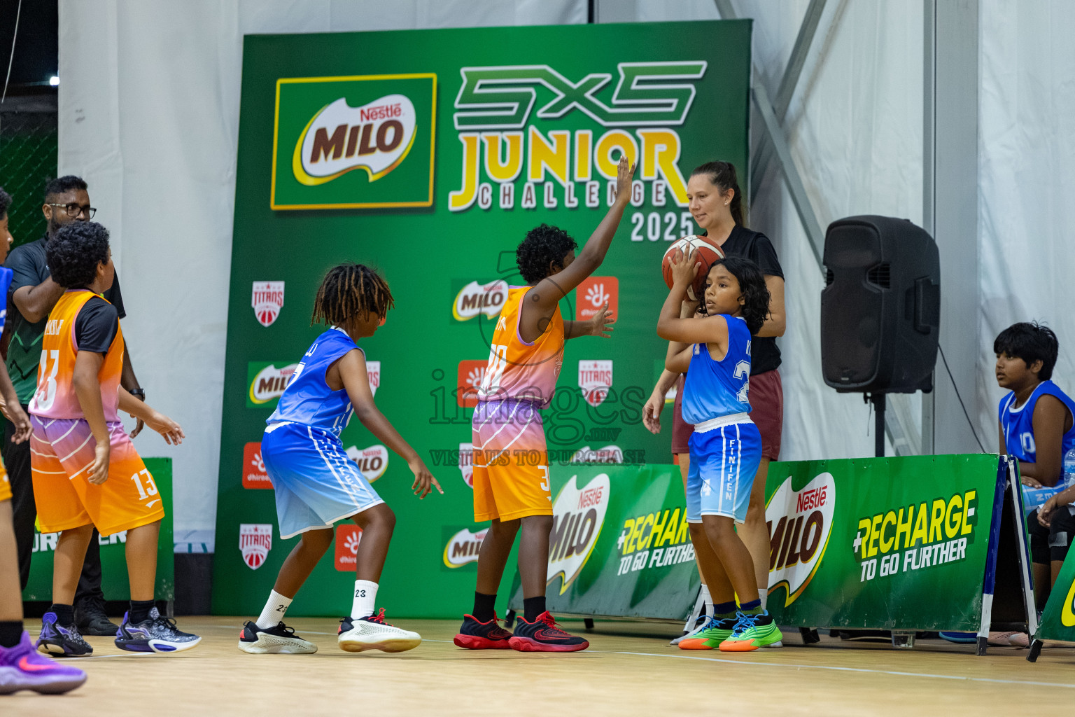 Milo 5 x 5 Junior Challenge 2025 - Basketball tournament held in Basketball Training Center, Male', Maldives on Thursday, 09th October 2025. 
Photo by: Hassan Simah / Images.mv