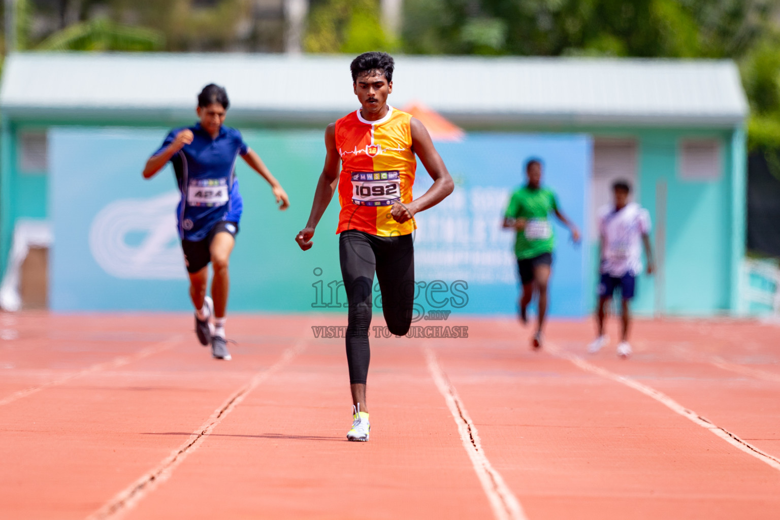 Day 3 of MWSC Interschool Athletics Championships 2024 held in Hulhumale Running Track, Hulhumale, Maldives on Monday, 11th November 2024. 
Photos by: Hassan Simah / Images.mv